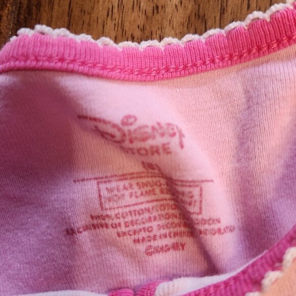 Y2k Disney Princesses Pink Sleepshirt Nightgown Tank Top Girls Size 10/12 - Picture 2 of 5